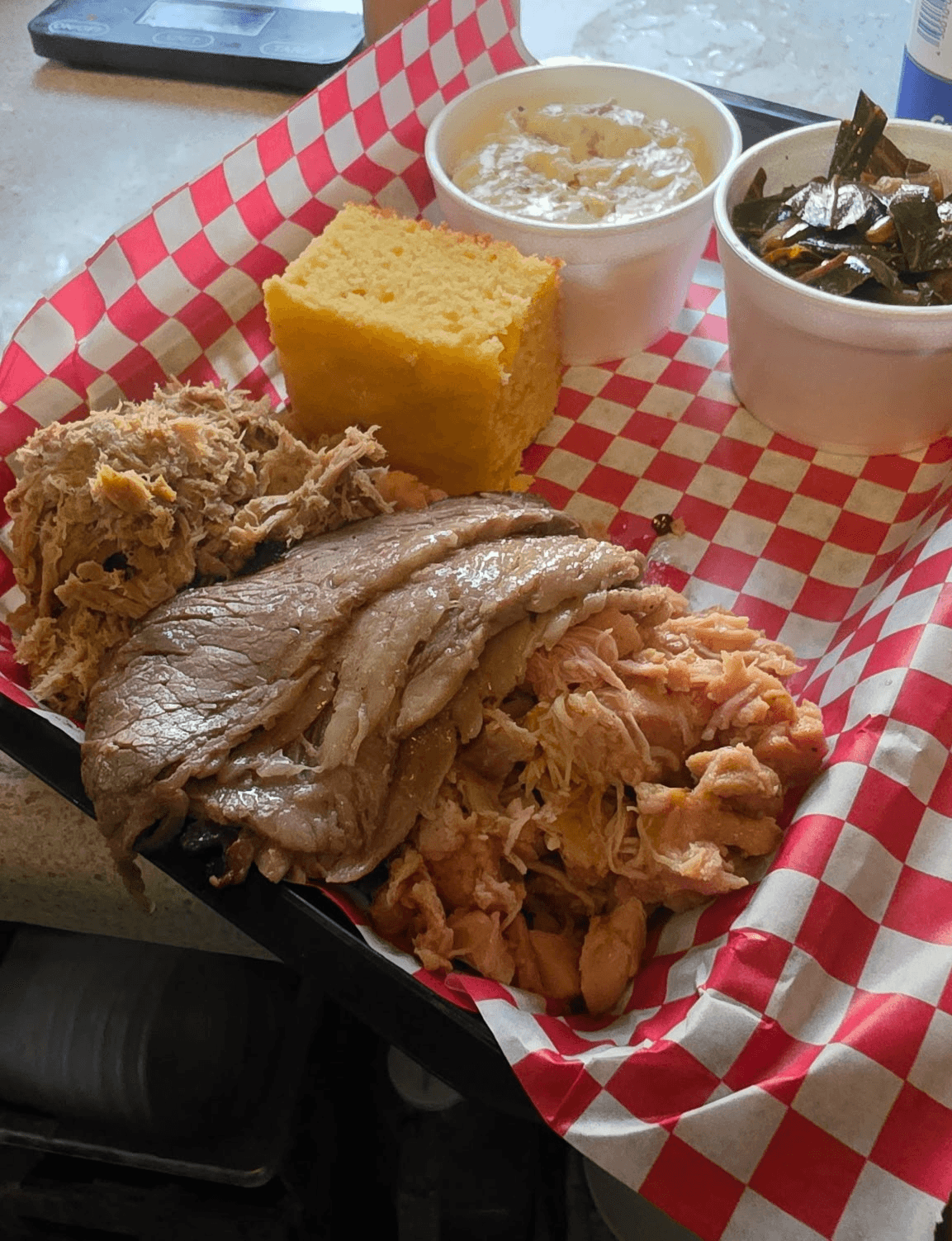 Barbecue plates ready for a family meal